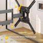 monTEK Full Motion TV Wall Mount for 23–65 Inch Flat & Curved TVs and Monitors, Swivel & Tilt Articulating Bracket, Max VESA 400x400mm, Holds up to 77 lbs, Perfect Center Design