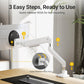 monTEK Single Monitor Arm with USB for Max 45 Inch Ultrawide Screens Adjustable Monitor Desk Mount Holds 35 Lbs Cable Management with C Clamp/Grommet Desk Mount, VESA 75/100mm, MA1007UCWH