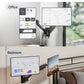 monTEK Dual Monitor Wall Mount for 17 to 32 inch Flat/Curved Screens, Each Holds to 19.8 lbs, Full Motion Adjustable Mechanical Spring Monitor Arm, 75x75/100x100 VESA Wall Mount, Black