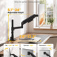 monTEK Single Monitor Arm with Pole, Aluminum Heavy-Duty Height Adjustable Desk Stand for 17″–40″ Ultrawide Computer Screens,Full Motions Arm Mechanical Spring Holds Up to 26.4lbs, VESA 75/100,Black