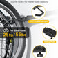 monTEK Freestanding Bike Storage Rack for 5 Bikes, Heavy Duty 350LBS Vertical Bike Stand with 5 Bike Hooks & 6 Helmet Hooks, Indoor and Outdoor Bike Storage Rack with Locking Casters