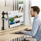 monTEK Dual Monitor Stand for 17"–32” Computer, Adjustable Height Stable Monitor Mount Fit up to 32 inch Screen, Hold up to 22lbs Weight, C-Clamp and Grommet, VESA 75x75mm/100x100mm