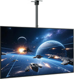 monTEK Ceiling TV Mount for 23-55 inch Flat Screen Displays, Hanging Adjustable Ceiling TV Bracket Fits Most LCD LED OLED 4K TVs, Pole Ceiling Mount Holds up to 77lbs, Max VESA 400x400mm, TM1009C-MA