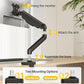 monTEK Heavy Duty Single Monitor Arm with USB/Audio Ports for 17-32” Screens, Premium Mechanical Spring Monitor Arm up to 19.8 lbs, Full Motion Monitor Desk Mount, VESA 75/100 mm, Clamp/Grommet
