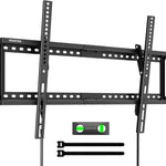 monTEK Heavy Duty TV Wall Mount Tilting Low Profile TV Bracket for 37-86 Inch Flat Screen Curved TVs, Anti-Glare Tilt TV Mount Fits 16"/18"/24" Studs, Max VESA 600x400mm, Holds up to 165 lbs