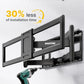 monTEK Heavy Duty XXL Full Motion TV Wall Mount for 60-120 inch Extra Large TVs, Holds 265 lbs, Max VESA 900x600, 27.7" Extension, Swivel & Tilt, Preassembled, Fits 12–24" Studs, LED/LCD/OLED 4K/8K