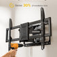 monTEK Full Motion TV Wall Mount for 37-84 Inch TVs, TV Mount Bracket with Articulating Arms, Tool-Free Tilt & Swivel, Extension, Max VESA 600x400mm, Fits 12“/16" Wood Studs, Up to 110lbs, 4X Tested