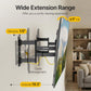 monTEK Heavy Duty Corner TV Wall Mount for 75-120 Inch Large TVs, Full Motion TV Bracket with Long Extension Articulating Arm, Dual TV Wall Arm up to 300lbs Perfect for Office, Max VESA 1000x600mm