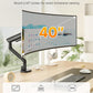 monTEK Single Monitor Arm, Mechanical Spring Monitor Arm for 17-40" Ultrawide Screens, Adjustable Monitor Desk Mount Holds up to 26.4 lbs with C Clamp/Grommet Desk Mount, VESA 75/100mm, MA1011BK