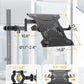 monTEK 2-in-1 Universal Laptop Pole Mount Tray for 10”- 15.6” Notebook or 17”-32” Monitor, Full Motion Laptop Mount with Removable 75/100mm VESA Plate, Fits 1.1”-2.4” Pole Diameter, Black