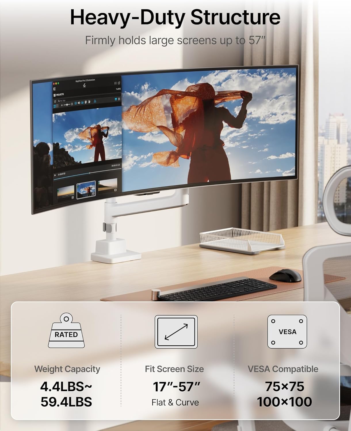 Heavy-Duty Monitor Arm for 17