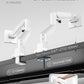 monTEK Deluxe Monitor Arm for 17 to 40 Inch Curved Screens with Cable Management Aluminum Fully Adjustable Single Monitor Arm with Clamp/Grommet, Quick Release Plate,75x75/100x100 VESA