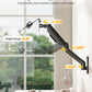 monTEK Laptop Arm Wall Mount, 2-in-1 Full Motion Monitor & Laptop Stand with Adjustable Tray, Fits Max 18" Notebook and 32" Screen, Metal Ergonomic Single Monitor Holds Up to 19.8lbs