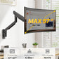 monTEK Heavy-Duty Single Monitor Wall Mount for 17-57” Ultrawide Screens up to 59.4lbs, Premium Aluminum Wall Mount Monitor Arm with Full Motion Adjustment, Pneumatic Lift, Max VESA 100x100
