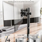 monTEK Single Monitor Stand, Stable Monitor Arm for 17-32 inch& 22lbs Capacity Screen, Height Adjustable Desk Mount with C Clamp and Grommet Base, VESA 75 * 75MM/ 100 * 100MM