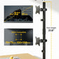 monTEK Stable Vertical Dual Monitor Mount, Stacked Desk Stand for Two 17-32 inch Screens, Full Motion Arm with Tilt, Swivel, Rotation, Supports 22 lbs per Side, C-Clamp/Grommet Base, VESA 100×100mm
