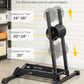 monTEK Heavy-Duty Bike Floor Stand for Max 4.5" Tire Width | 77lbs Capacity Dual-Arm Foldable Bicycle Storage Rack | 3-Level Height Adjustable | Fit 20"-26" Wheels for Road, Mountain & Fat Bikes