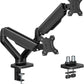 monTEK Heavy Duty Dual Monitor Arm for 17-32” Flat/Curved Screens, Premium Mechanical Spring Monitor Arm up to 19.8 lbs, Full Motion Monitor Desk Mount with Quick-Release VESA 75/100mm, Clamp/Grommet