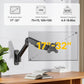 monTEK Single Monitor Wall Mount for 17 to 32 inch Flat/Curved Screens, Holds to 19.8 lbs, Full Motion Adjustable Mechanical Spring Monitor Arm, 75x75/100x100 VESA Wall Mount, Black