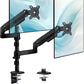 monTEK Vertical Dual Monitor Stand 17-32 Inch, Stacked Monitor Mount for 2 Screens, Full Motion Adjustable with Tilt/Swivel/Rotation, Heavy Duty Steel, VESA 75x75/100x100, Holds up to 19.8 lbs
