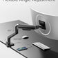 monTEK Deluxe Monitor Arm with USB A/C up to 40 Inch Holds 26.4 lbs Curved Screens Aluminum Fully Motion Single Monitor Stand with Clamp/Grommet, Quick Release Plate,75/100mm VESA, MA1008UCBK