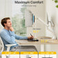 monTEK Dual Monitor Arm with USB, Mechanical Spring Monitor Arm for 17-35" Screens, Adjustable Monitor Desk Mount Each Holds up to 24.2 lbs with C Clamp/Grommet Desk Mount, VESA 75/100mm, MA1011UCWH-D