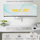 monTEK 17-49 inch Single Monitor Wall Mount for up to 44 lbs Ultrawide Screen, Premium Aluminum Heavy Duty Monitor Arm with Adjustable Gas Spring Arm, 75x75/100x100 VESA Mount, White