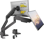 monTEK Dual Monitor Mount Monitor Arms for 2 Monitors for 17 to 35 Inch Curved Screen Holds 35 Lbs Adjustable Heavy Duty Monitor Desk Mount Cable Management, VESA 75/100mm,MA1007BK-D