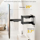 monTEK Full Motion TV Wall Mount for 50-100 Inch Large TVs up to 165 lbs, Long 25" Extension Articulating TV Mount Bracket for Off-Center Wood Studs 16" 18" 24", Max VESA 800x600