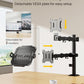 monTEK Monitor Mount and Laptop Stand for Desk, Adjustable Height Monitor Arm Fit up to 32 inch Screen and 17 inch Laptop, Hold up to 22lbs Weight, C-Clamp and Grommet