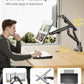 monTEK Dual Monitor Stand for 2 Screens 17 to 35 Inch, Heavy Duty Monitor Mount Arm, VESA Mount Desk Stand with C-Clamp/Grommet Base, Holds up to 24.3 lbs Per Arm, VESA 75/100mm, MA1010BK-D