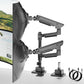 monTEK Premium Aluminum Monitor Arm for 17–57” Ultrawide Screens up to 59 lbs, USB 3.0 Dual Desk Mount with Adjustable Gas Spring, Quick-Release Plate, 10-Min Assembly, Clamp/Grommet, Max VESA 100x100