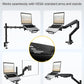 monTEK Adjustable Laptop Tray for Monitor Arm & Stand, Universal VESA Mount Laptop Holder 12″–18″, Fits Thick Gaming Laptops, Heavy-Duty Steel up to 19.8lbs, VESA 75x75/100x100 Office/Studio/Gaming