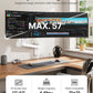 monTEK Monitor Wall Mount for 17-57“ up to 59.4 lbs Ultrawide Screens, Single Heavy-Duty Aluminum Gas Spring Monitor Arm with Full Motion Adjustment, VESA 75x75/100x100 Compatible, White