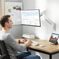 monTEK Heavy-Duty Single Monitor Wall Mount for 17-57” Ultrawide Screens up to 59.4lbs, Premium Aluminum Wall Mount Monitor Arm with Full Motion Adjustment, Pneumatic Lift, Max VESA 100x100