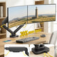 monTEK Heavy Duty Dual Monitor Arm with USB/Audio Ports for 17-32” Screens, Premium Mechanical Spring Monitor Arm up to 19.8 lbs, Full Motion Monitor Desk Mount, VESA 75/100 mm, Clamp/Grommet