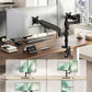 monTEK Vertical Dual Monitor Stand 17-32 Inch, Stacked Monitor Mount for 2 Screens, Full Motion Adjustable with Tilt/Swivel/Rotation, Heavy Duty Steel, VESA 75x75/100x100, Holds up to 19.8 lbs