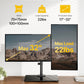 monTEK Freestanding Dual Monitor Stand with Sleek Glass Base for 17-32 inch Screens, Heavy-Duty Dual Monitor Mount Holds 22 lbs per Arm, Fully Motion Height Adjustable, VESA 75/100 MM
