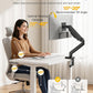 monTEK Heavy Duty Single Monitor Arm for 17-32” Flat/Curved Screens, Premium Mechanical Spring Monitor Arm up to 19.8 lbs, Full Motion Monitor Desk Mount with Quick-Release VESA Plate, Clamp/Grommet