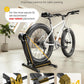 monTEK Heavy-Duty Bike Floor Stand for Max 4.5" Tire Width | 77lbs Capacity Dual-Arm Foldable Bicycle Storage Rack | 3-Level Height Adjustable | Fit 20"-26" Wheels for Road, Mountain & Fat Bikes