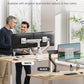 monTEK Sleek Aluminum Monitor Arm for 17–57” Ultrawide Screens up to 59.4 lbs, Heavy Duty Single Monitor Arm Desk Mount, Pneumatic Lift, Quick-Release Plate, Clamp/Grommet, Max VESA 100x100
