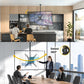 monTEK Ceiling TV Mount for 23-55 inch Flat Screen Displays, Hanging Adjustable Ceiling TV Bracket Fits Most LCD LED OLED 4K TVs, Pole Ceiling Mount Holds up to 77lbs, Max VESA 400x400mm, TM1009C-MA
