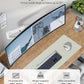 monTEK Single Monitor Arm with USB A/C, Ultrawide Monitor Stand for 17 to 57 Inch Curved Screen, Holds 59.4 lbs, Adjustable Gas Spring Arm, 75/100 VESA Mount, Clamp & Grommet Desk Mount, White