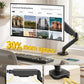 monTEK Heavy Duty Single Monitor Arm with USB/Audio Ports for 17-32” Screens, Premium Mechanical Spring Monitor Arm up to 19.8 lbs, Full Motion Monitor Desk Mount, VESA 75/100 mm, Clamp/Grommet