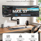 monTEK Monitor Wall Mount for 17-57“ up to 59.4 lbs Ultrawide Screens, Single Heavy-Duty Aluminum Gas Spring Monitor Arm with Full Motion Adjustment, VESA 75x75/100x100 Compatible, Black
