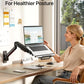 monTEK Laptop Arm Wall Mount, 2-in-1 Full Motion Monitor & Laptop Stand with Adjustable Tray, Fits Max 18" Notebook and 32" Screen, Metal Ergonomic Single Monitor Holds Up to 19.8lbs