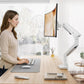 monTEK Premium Aluminum Monitor Arm for 17–57” Ultrawide Screens up to 59 lbs, USB 3.0 Single Desk Mount with Adjustable Gas Spring, Quick-Release Plate, 10-Min Assembly, Clamp/Grommet, VESA 100x100