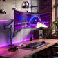 monTEK Vertical Dual Monitor Stand 17-32 Inch, Stacked Monitor Mount for 2 Screens, Full Motion Adjustable with Tilt/Swivel/Rotation, Heavy Duty Steel, VESA 75x75/100x100, Holds up to 19.8 lbs