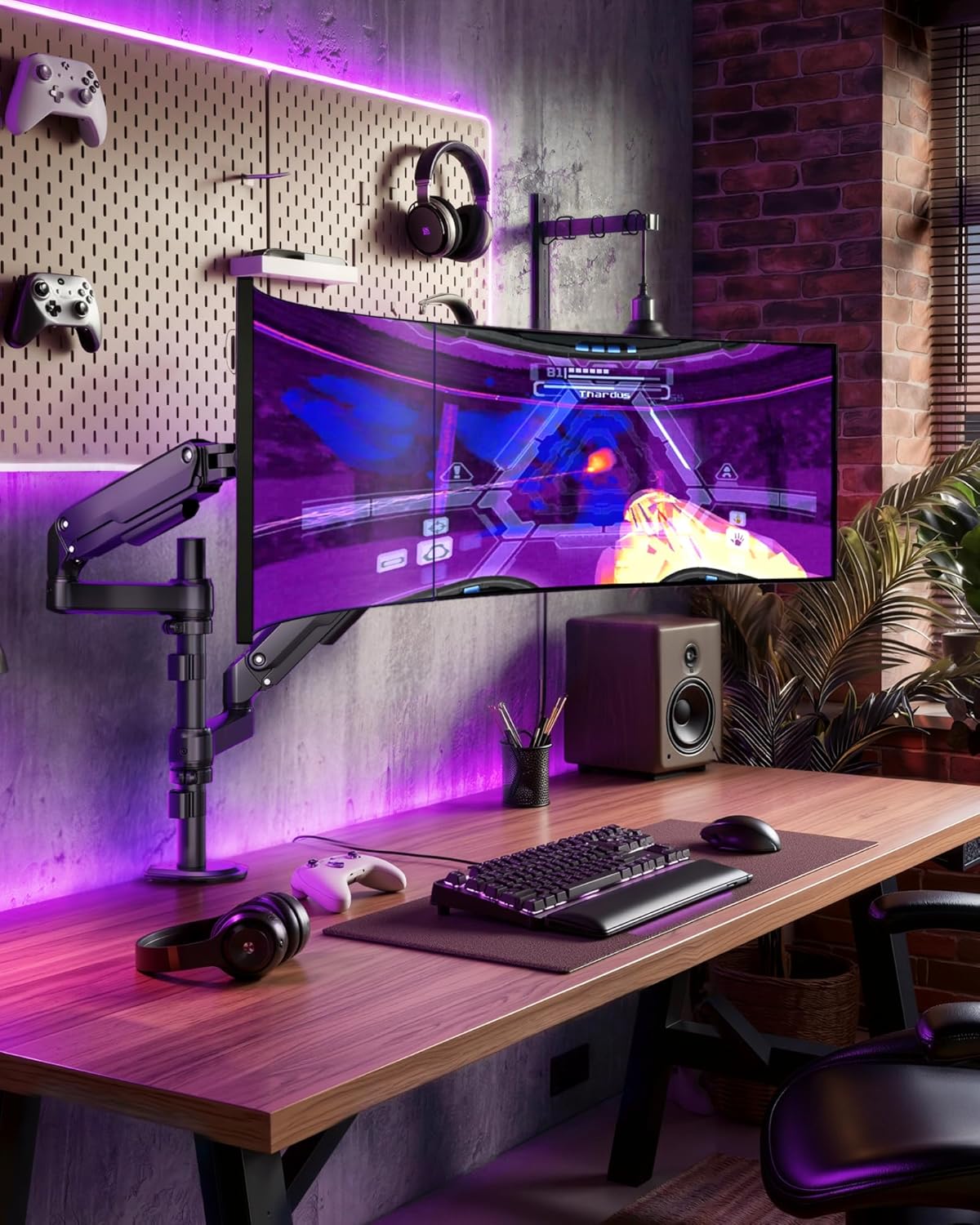 monTEK Vertical Dual Monitor Stand 17-32 Inch, Stacked Monitor Mount for 2 Screens, Full Motion Adjustable with Tilt/Swivel/Rotation, Heavy Duty Steel, VESA 75x75/100x100, Holds up to 19.8 lbs