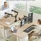 monTEK Dual Tall Monitor Arm with USB, Mechanical Spring Monitor Arm for 17-35" Screens, Adjustable Monitors Desk Mount Each Holds up to 24.2 lbs with C Clamp/Grommet, VESA 75/100mm, MA1011UCPBK-D